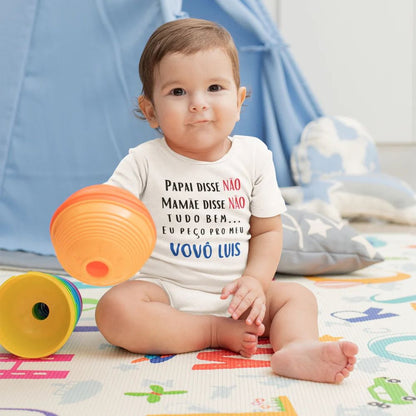 Body Personalizado Com Nome Eu Peço Para Meu Vovô - Unissex