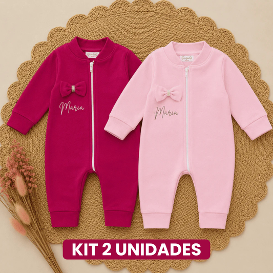 Macacão Encanto do Nome Personalizado com Nome do Bebê - 2 Unidades